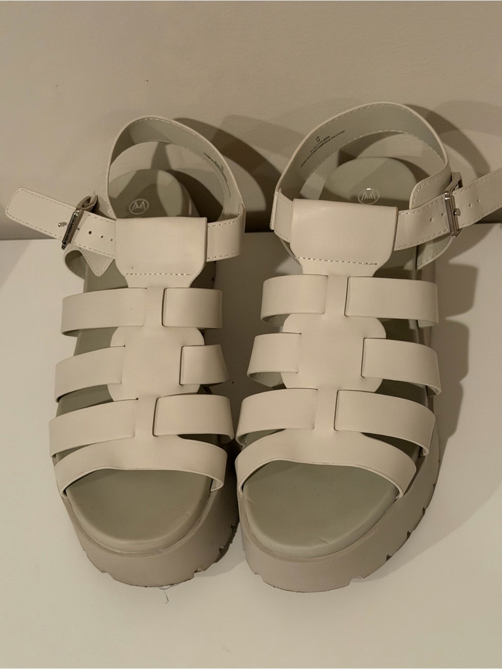 Harlow White Strappy Platform Sandals